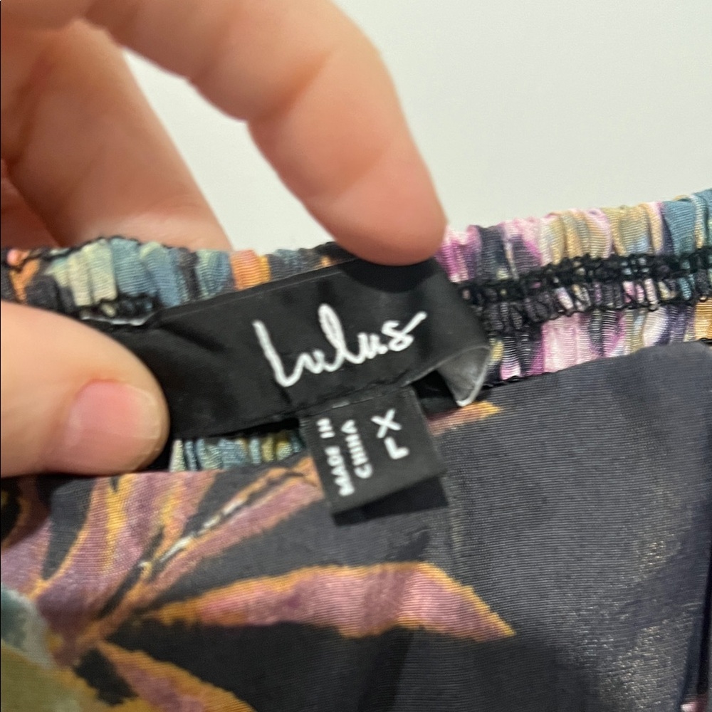 Lulu's Black Floral Midi Dress with Pastel Blooms - Picture 10 of 12